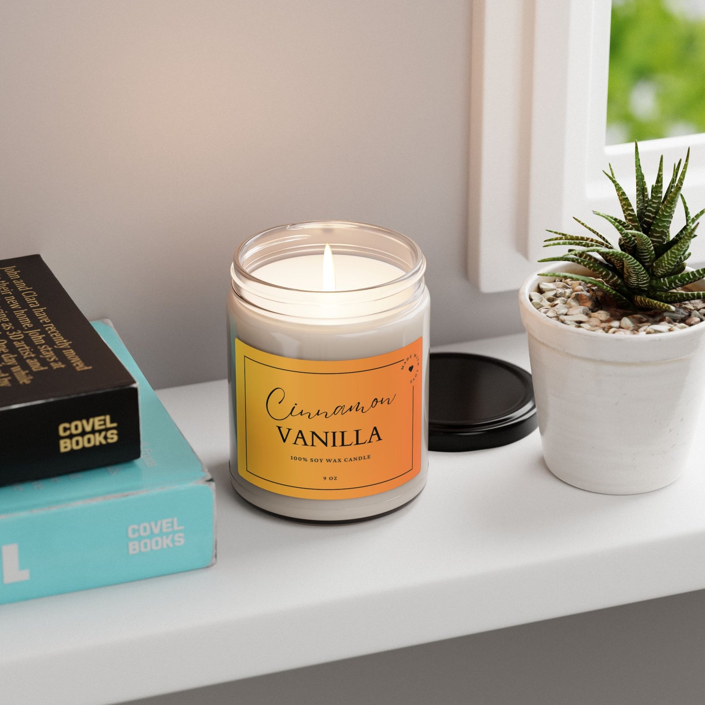 Cinnamon Vanilla Scented Soy Candle - 9oz