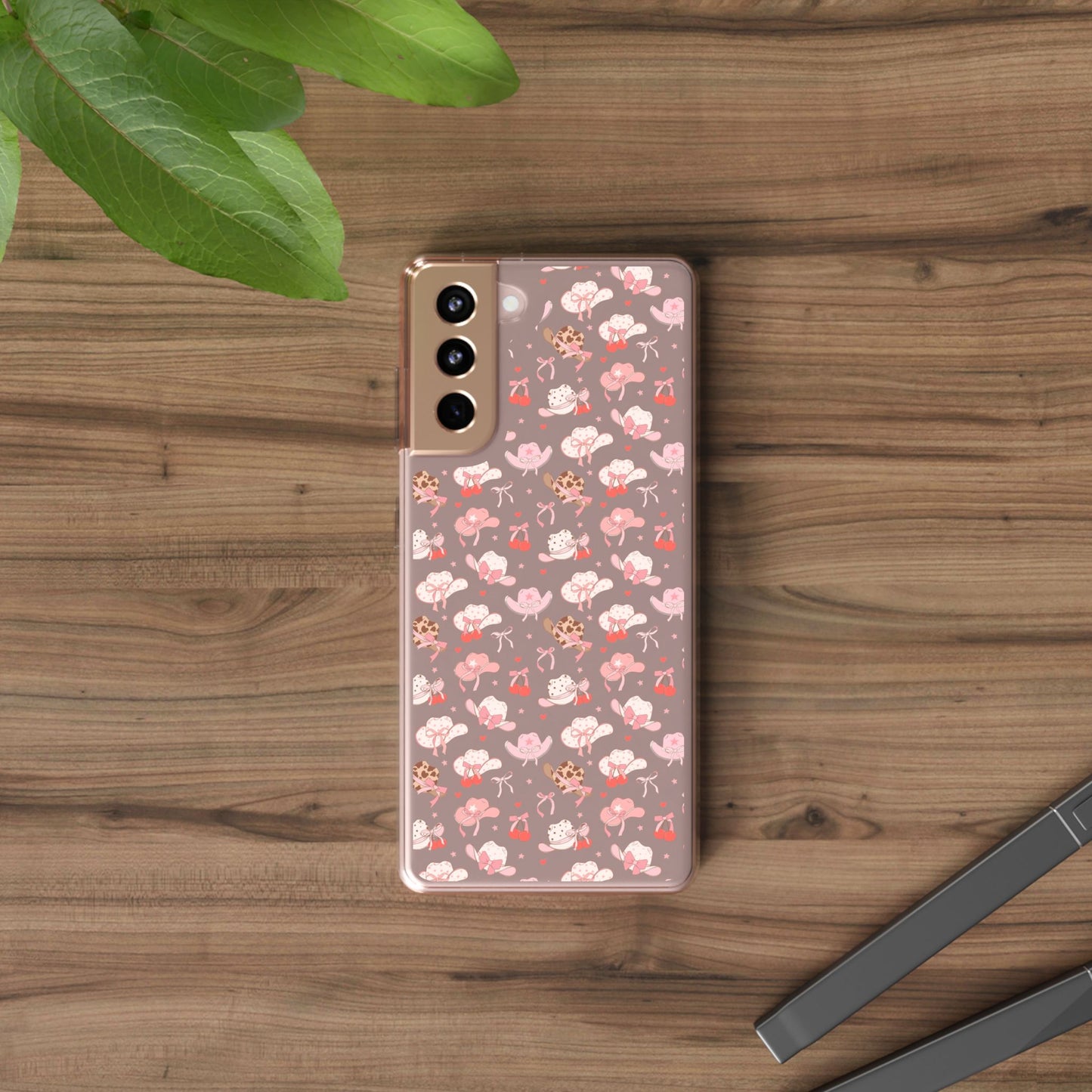 Cute Bow and Hats - Clear Phone Case