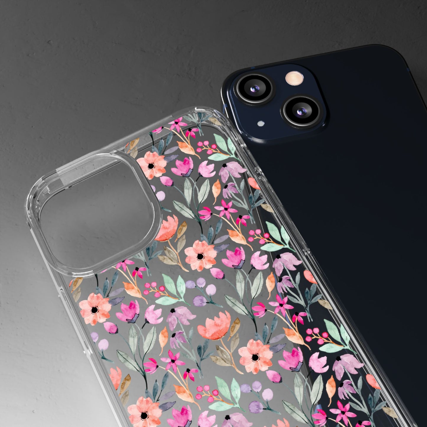 Floral - Clear Phone Case