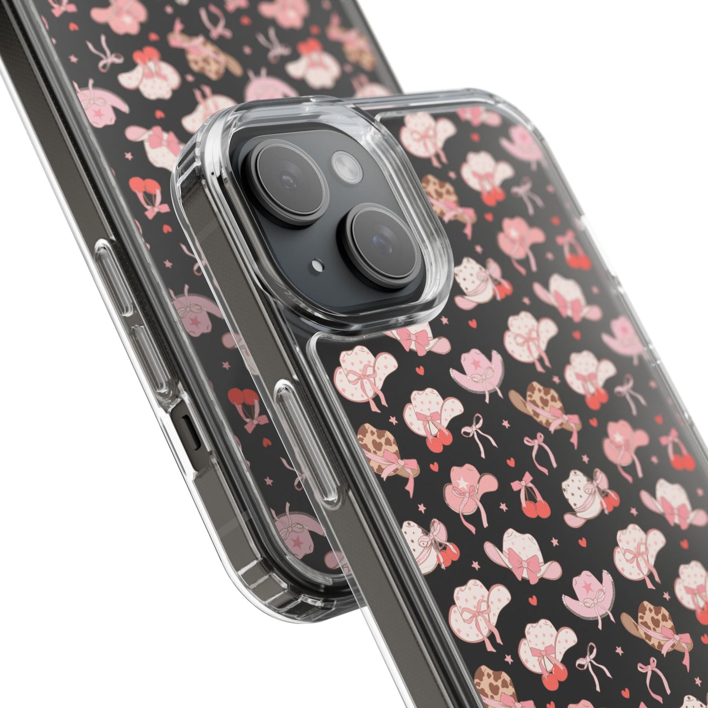 Cute Bow and Hats - Clear Phone Case