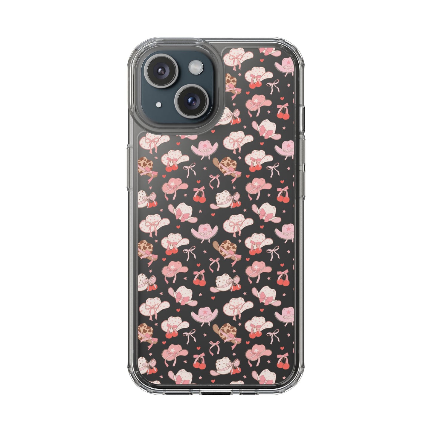Cute Bow and Hats - Clear Phone Case