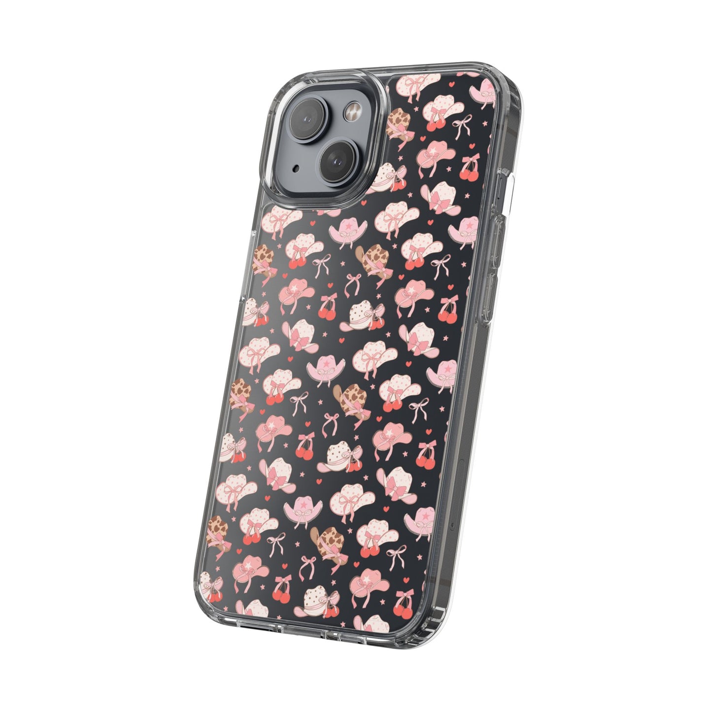Cute Bow and Hats - Clear Phone Case