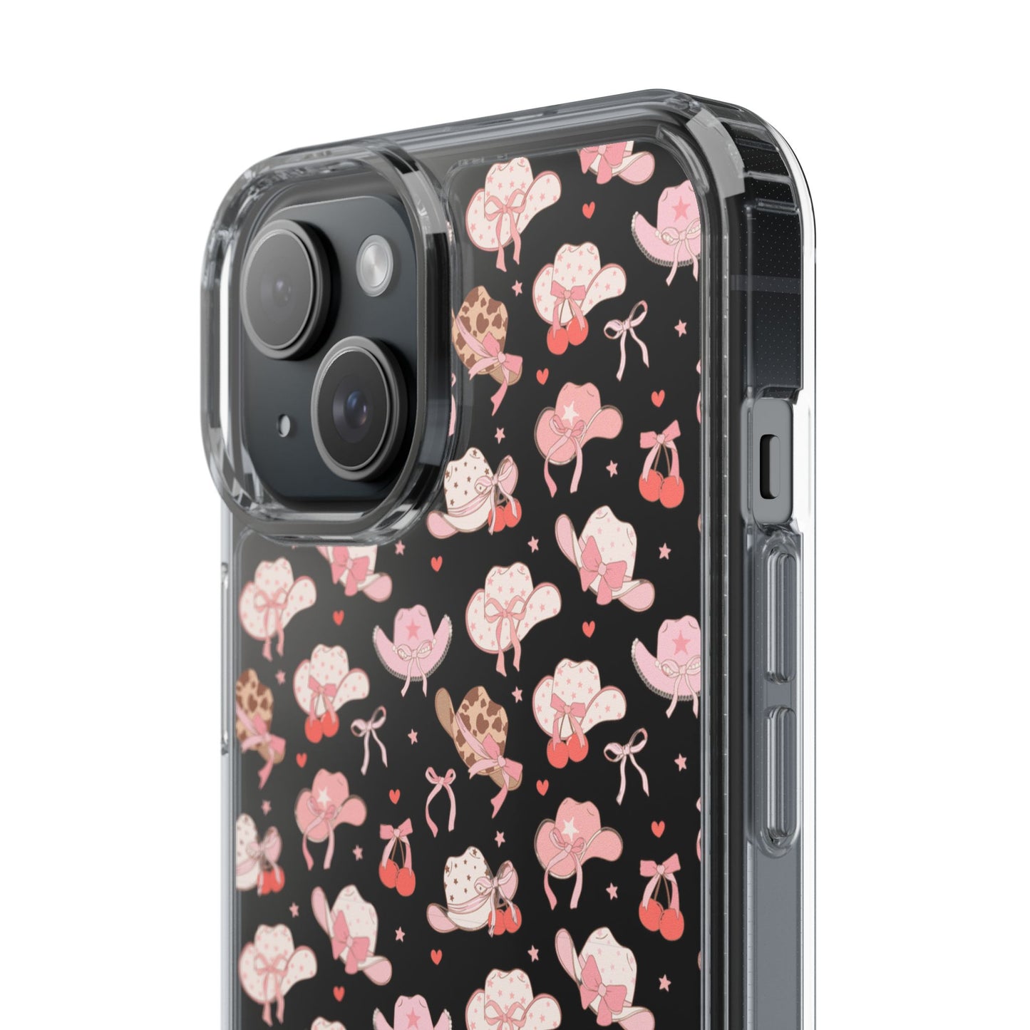 Cute Bow and Hats - Clear Phone Case