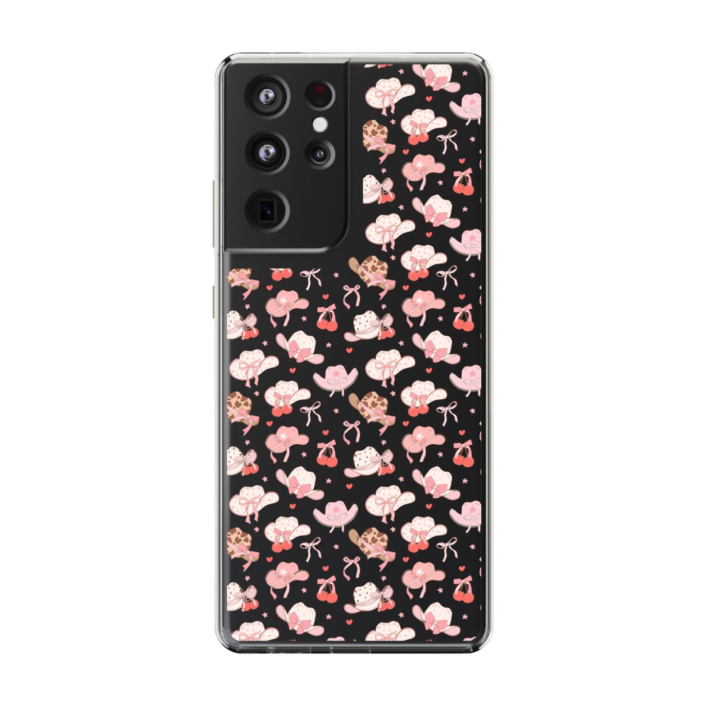 Cute Bow and Hats - Clear Phone Case