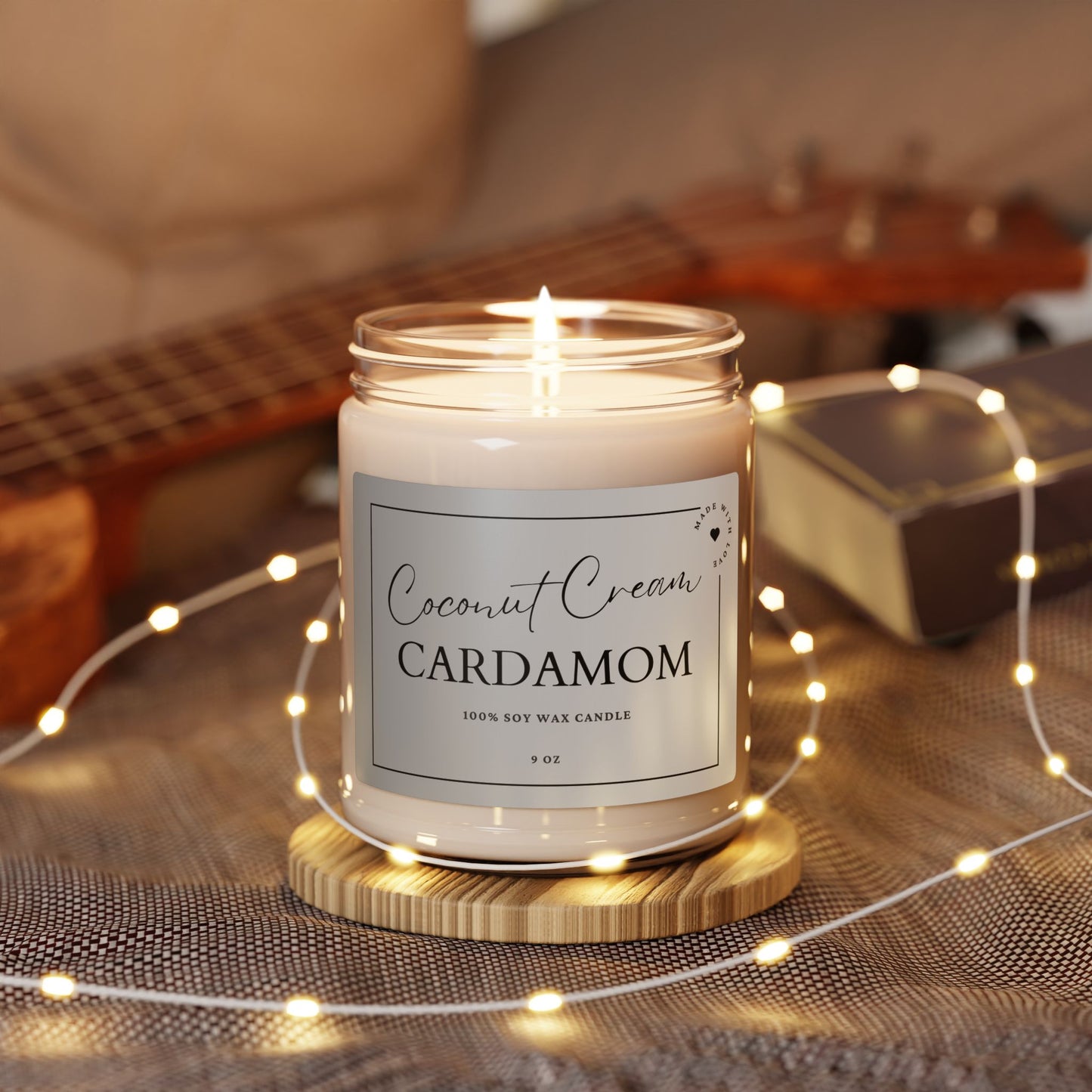 Coconut Cream Cardamom Scented Soy Candle - 9oz