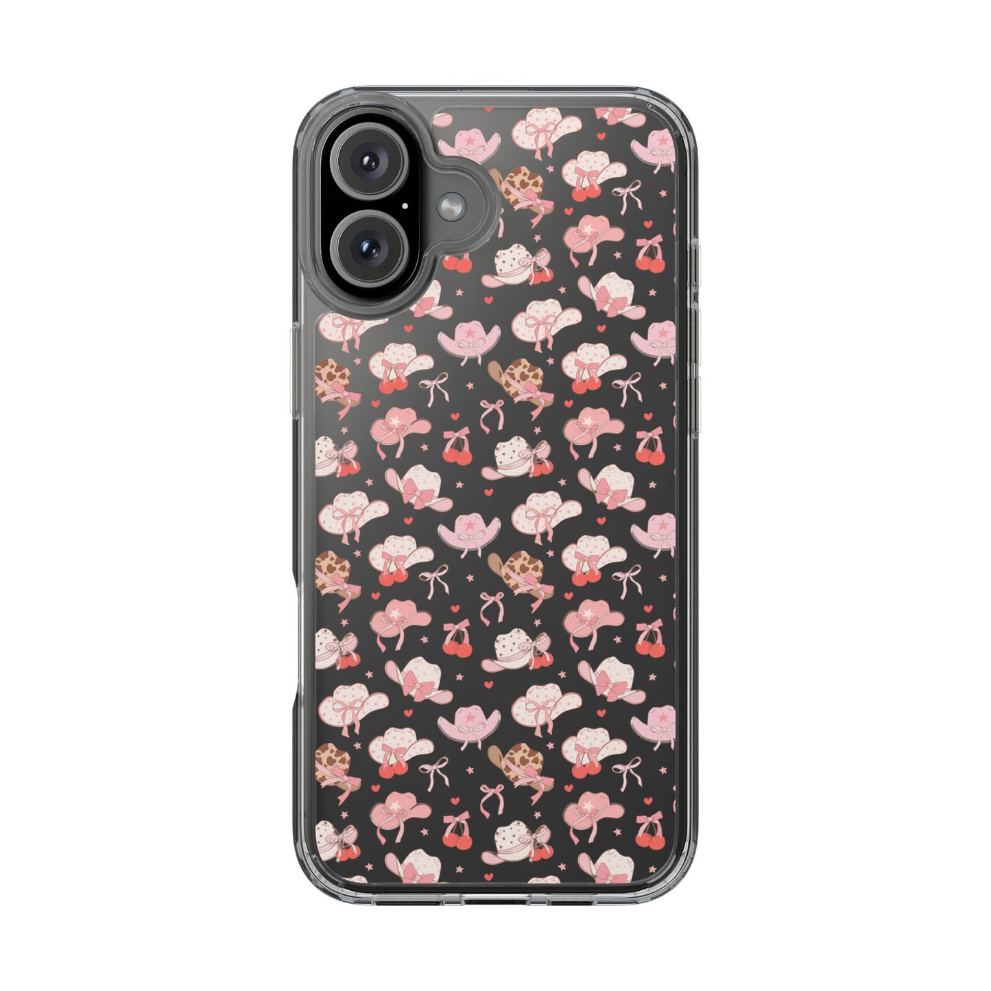 Cute Bow and Hats - Clear Phone Case