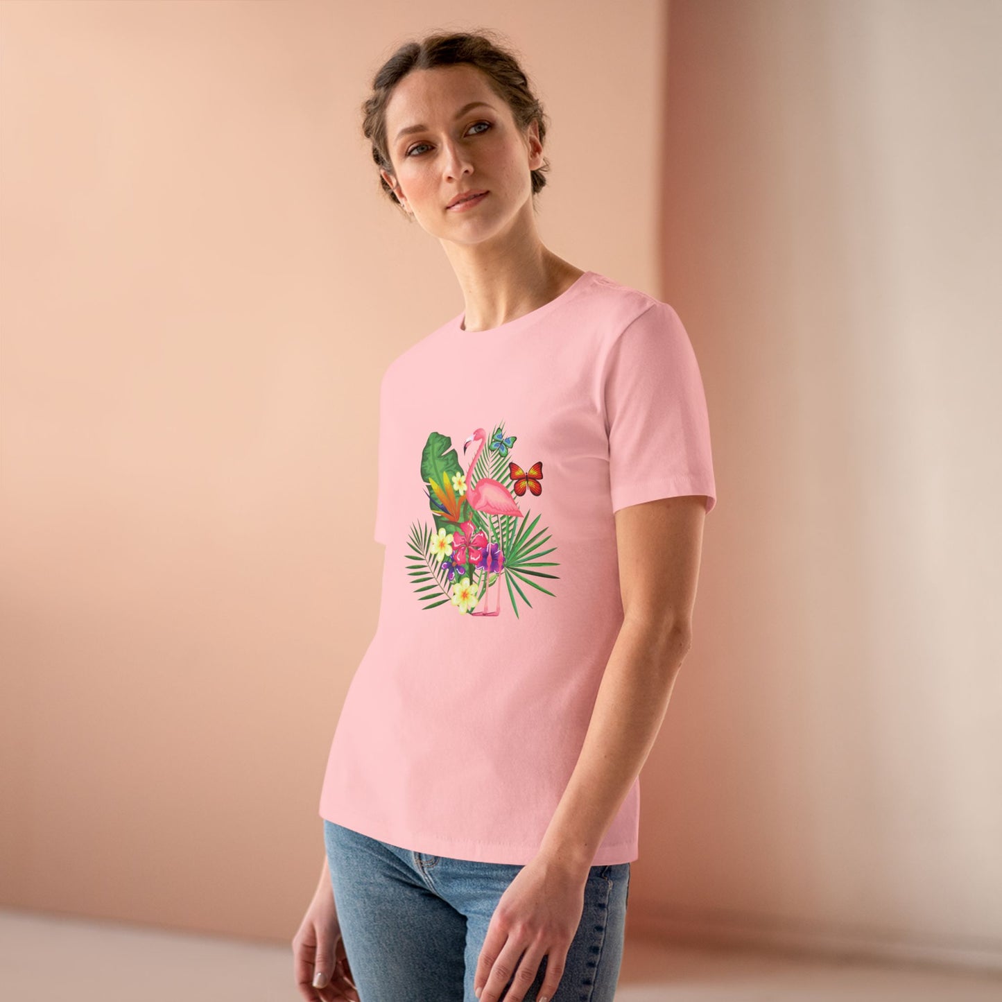 Tropical Flamingo Cotton Tee