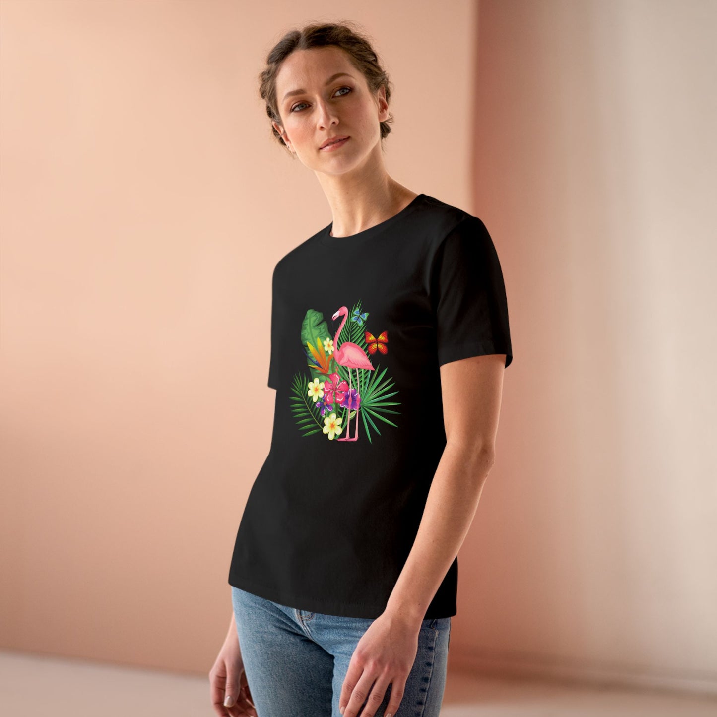 Tropical Flamingo Cotton Tee