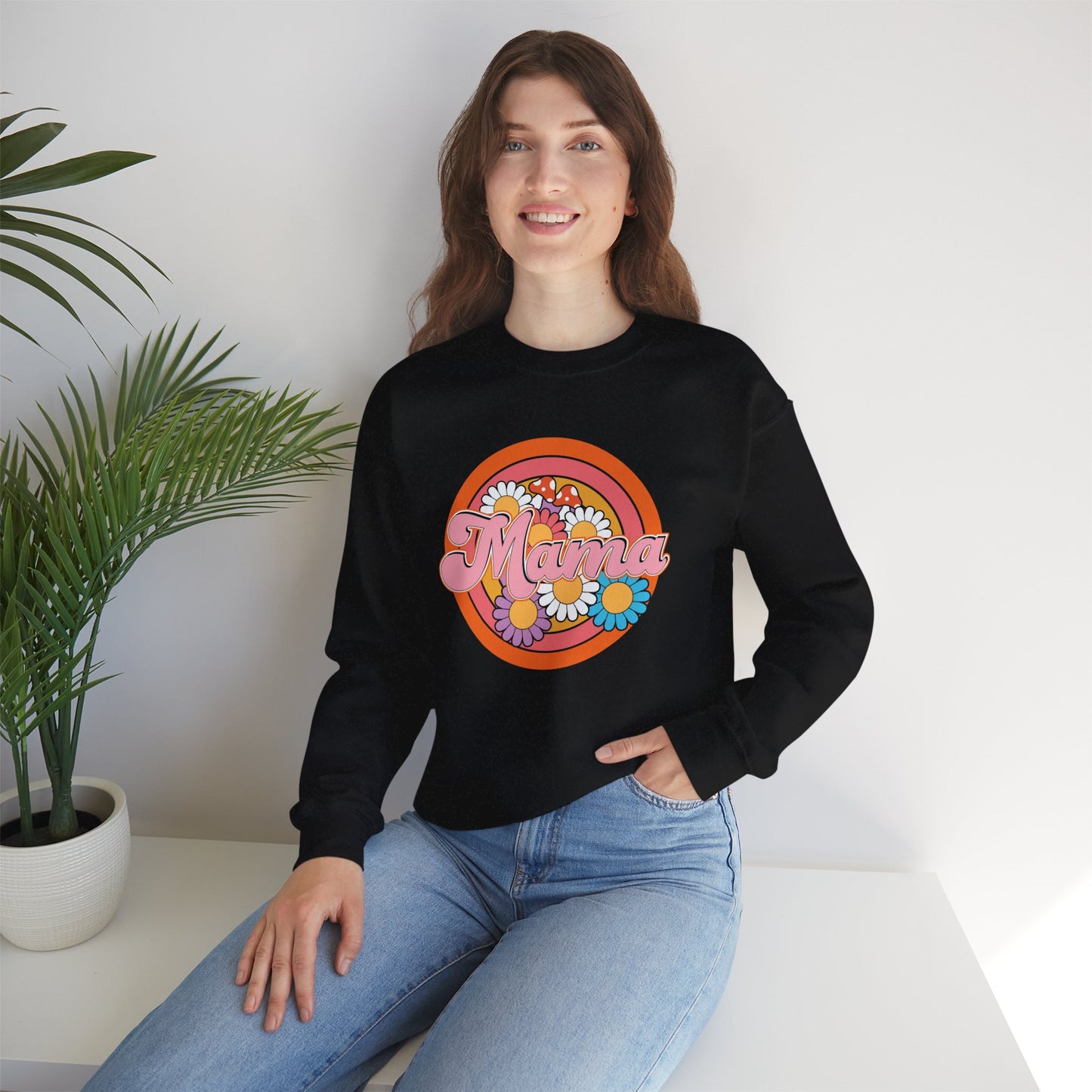 Cute Floral Mama Sweatshirt