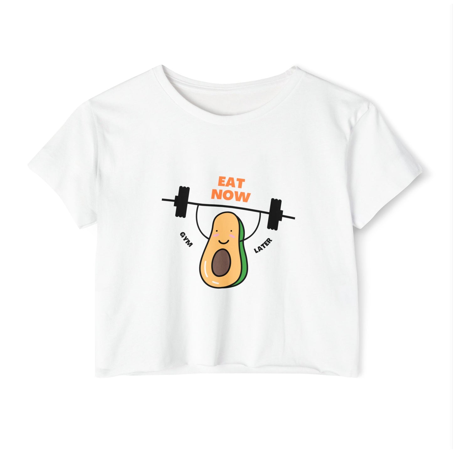 Playful Avocado Workout Crop Top