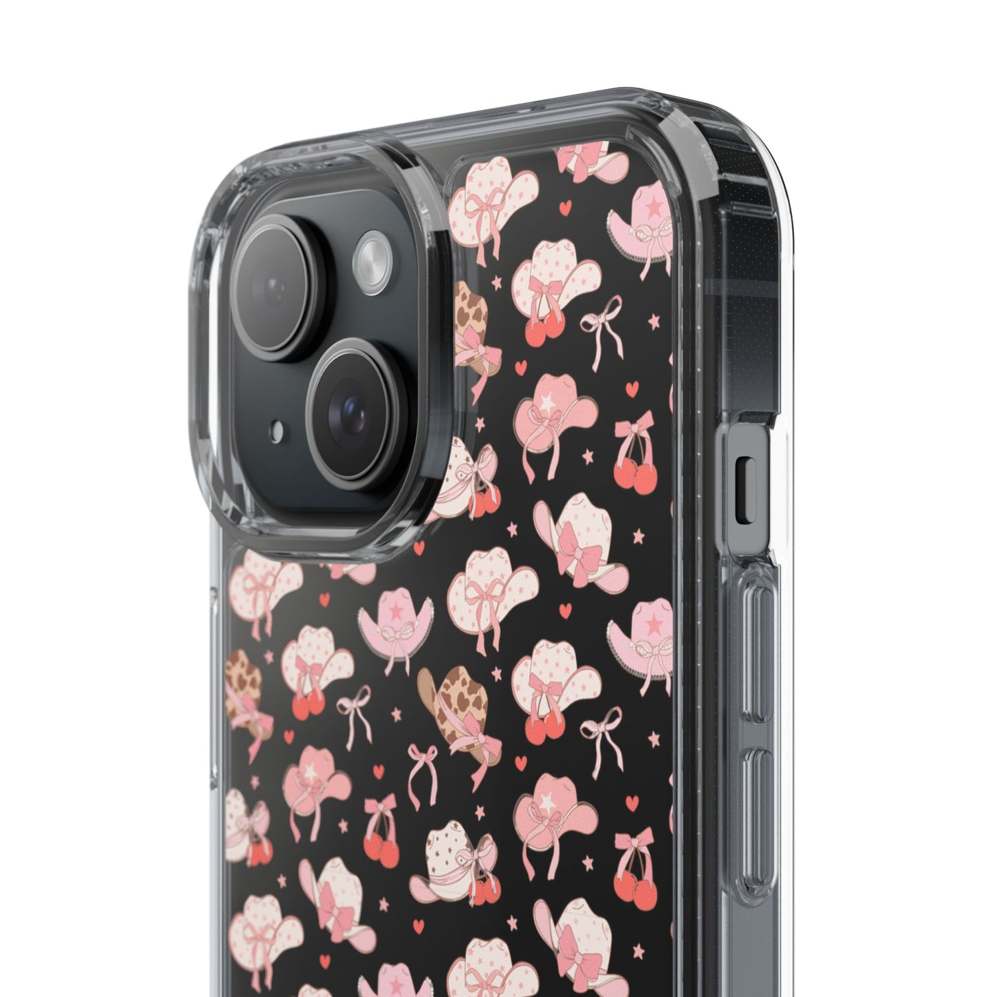 Cute Bow and Hats - Clear Phone Case