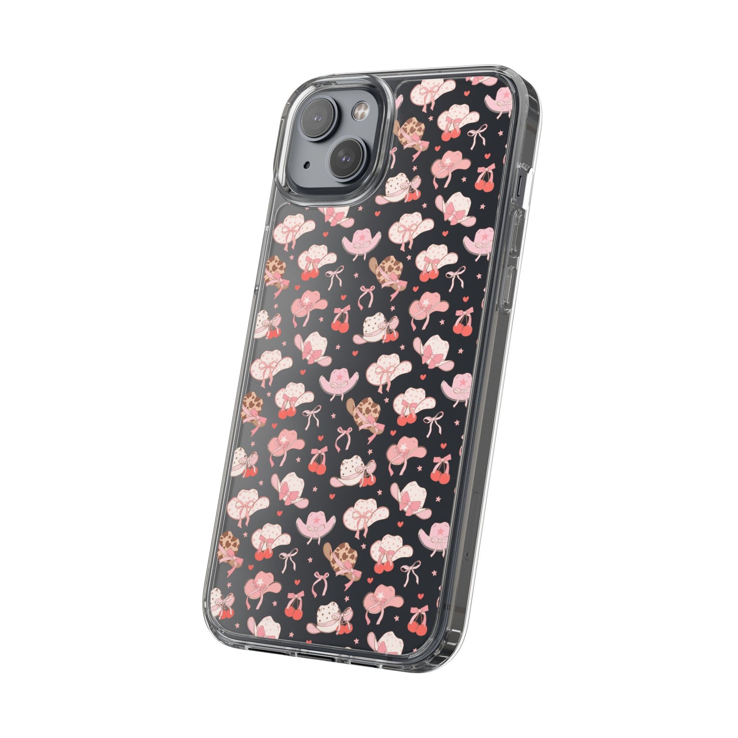 Cute Bow and Hats - Clear Phone Case
