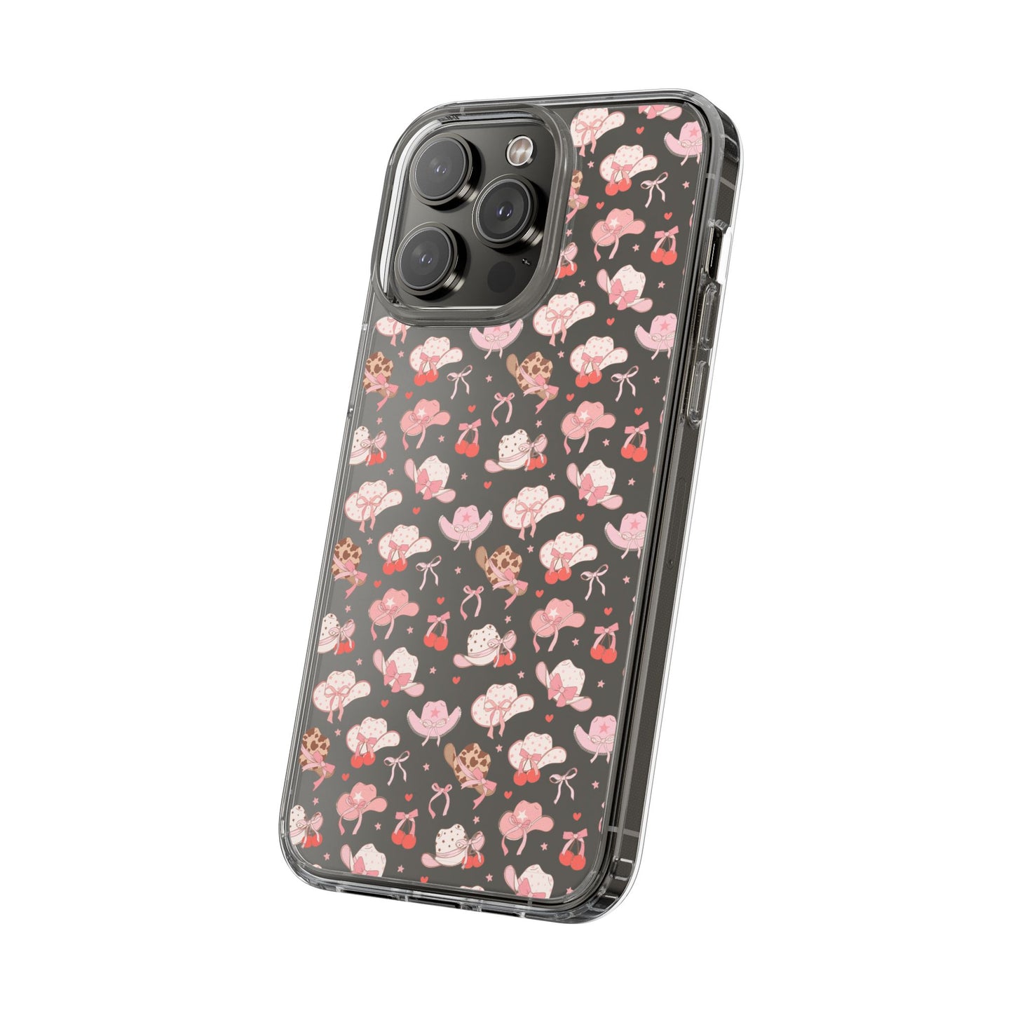 Cute Bow and Hats - Clear Phone Case