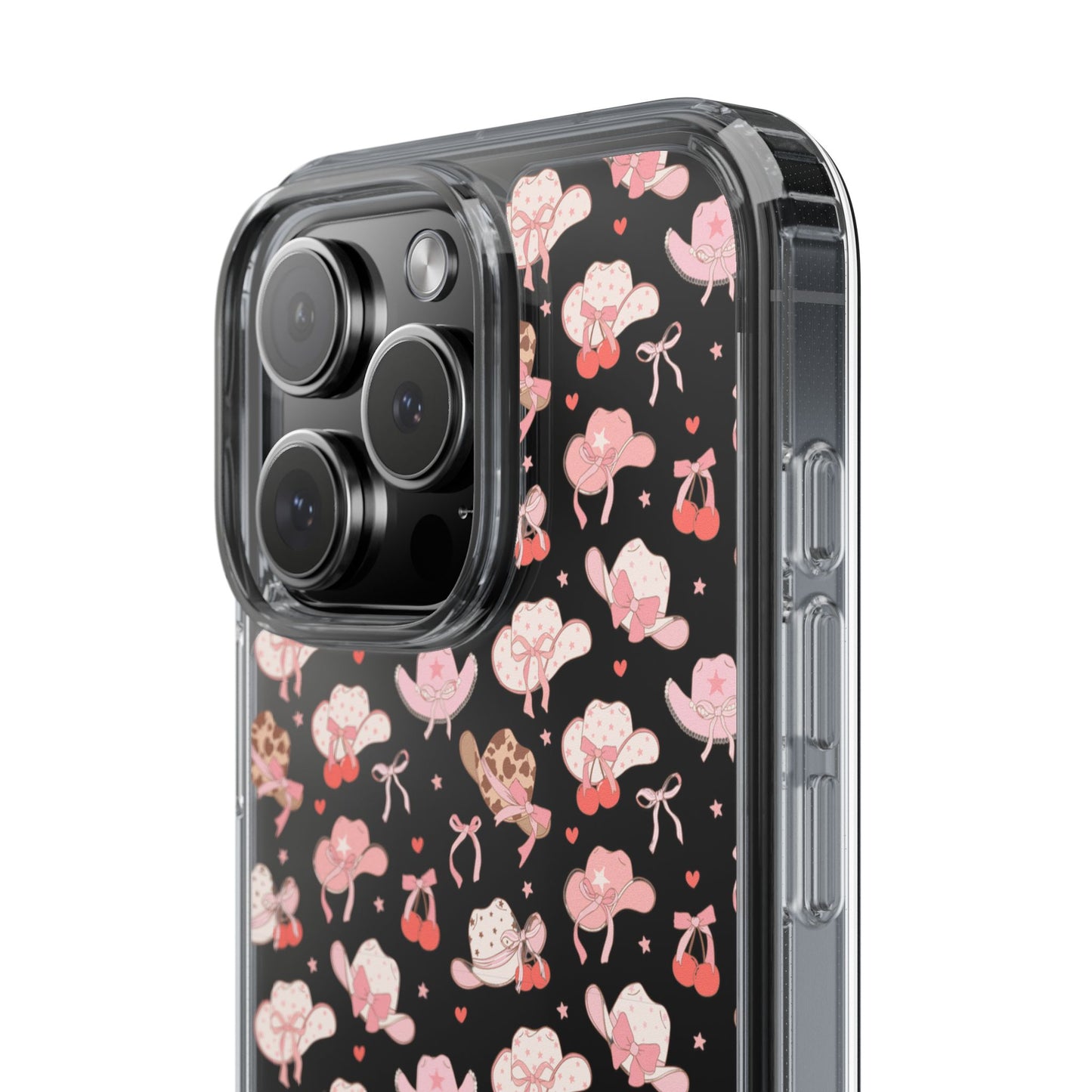 Cute Bow and Hats - Clear Phone Case
