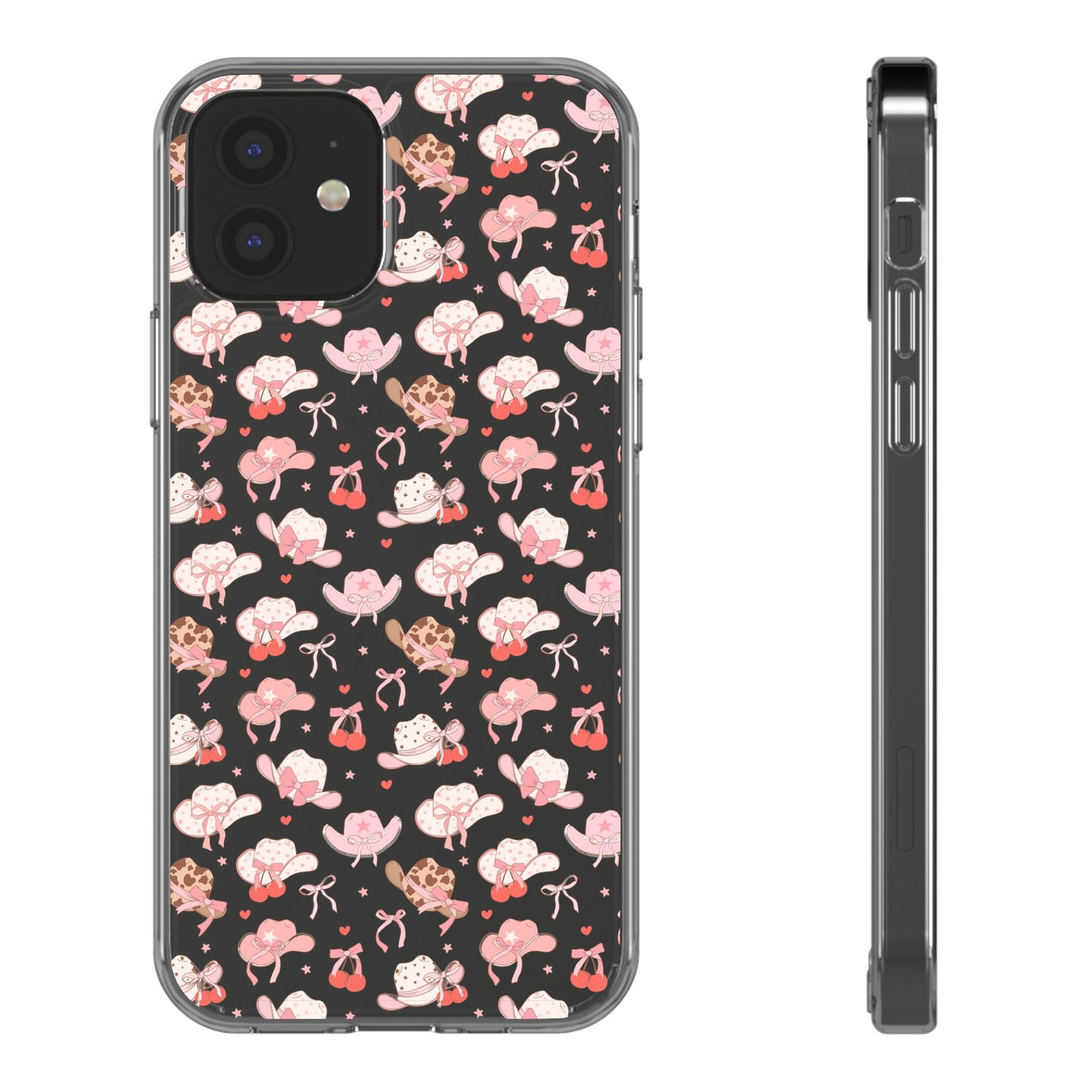 Cute Bow and Hats - Clear Phone Case