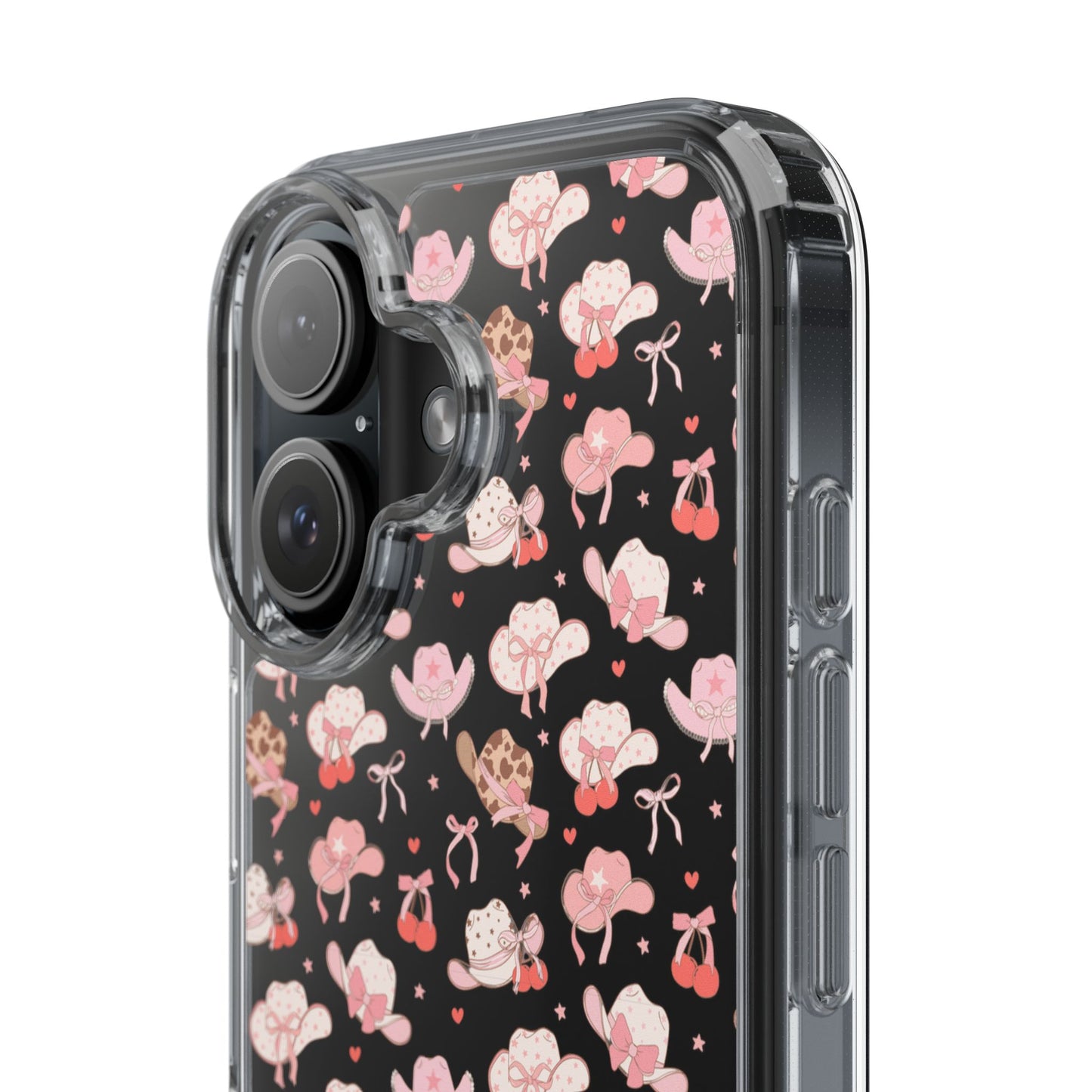 Cute Bow and Hats - Clear Phone Case