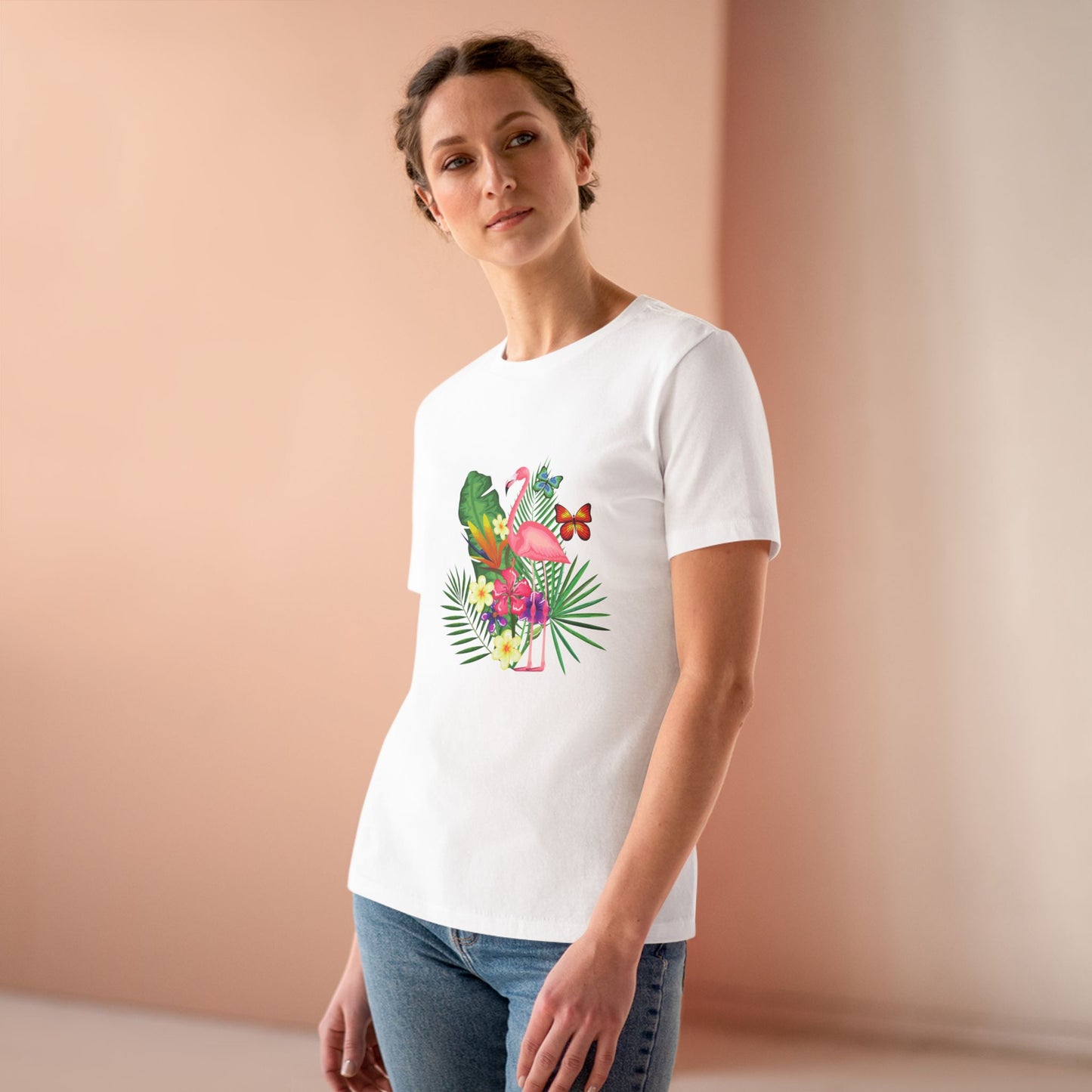 Tropical Flamingo Cotton Tee
