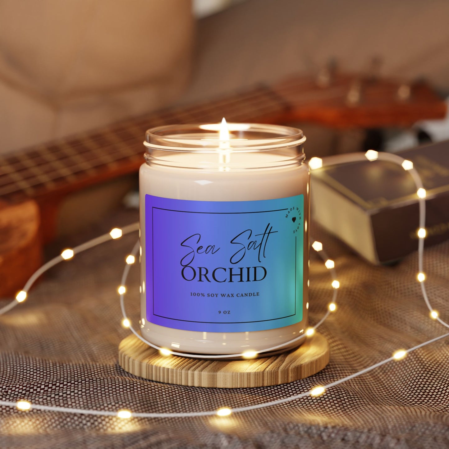 Sea Salt Orchid Scented Soy Candle - 9oz