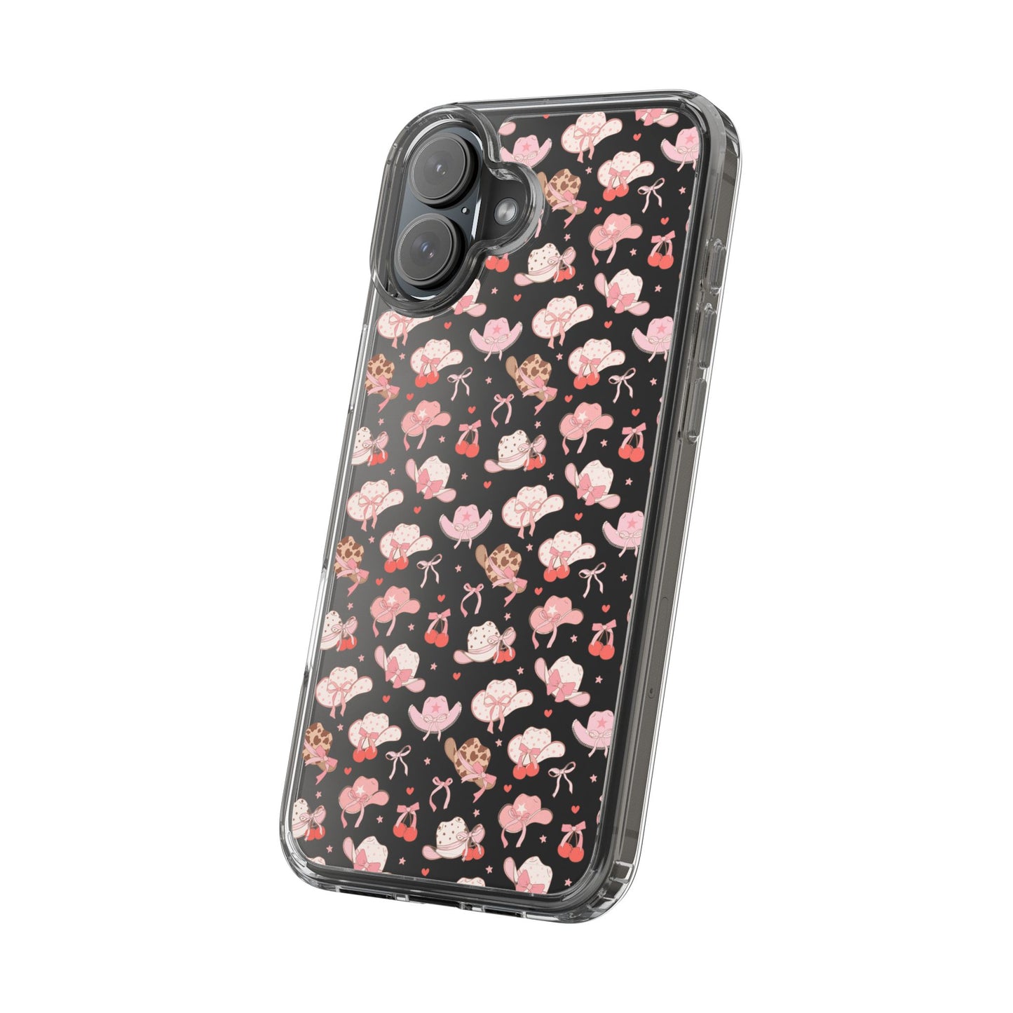 Cute Bow and Hats - Clear Phone Case