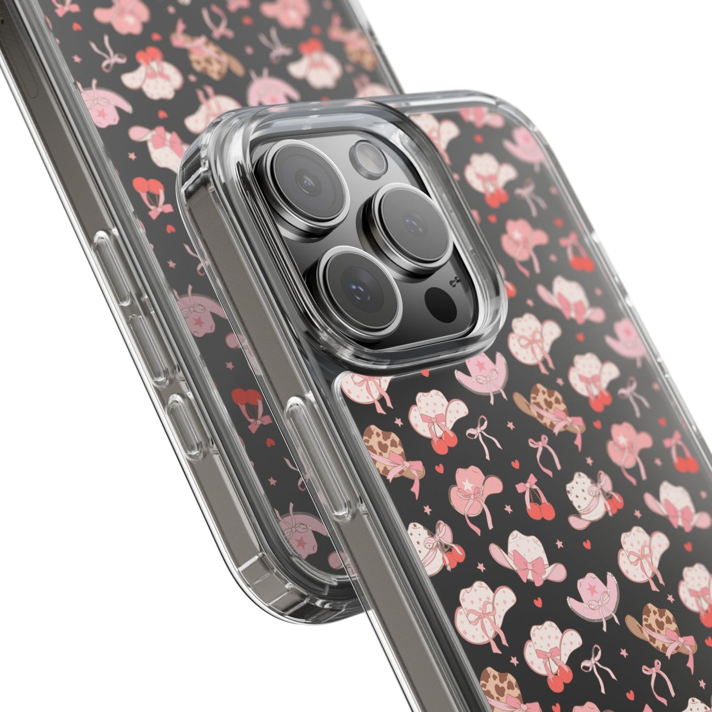 Cute Bow and Hats - Clear Phone Case