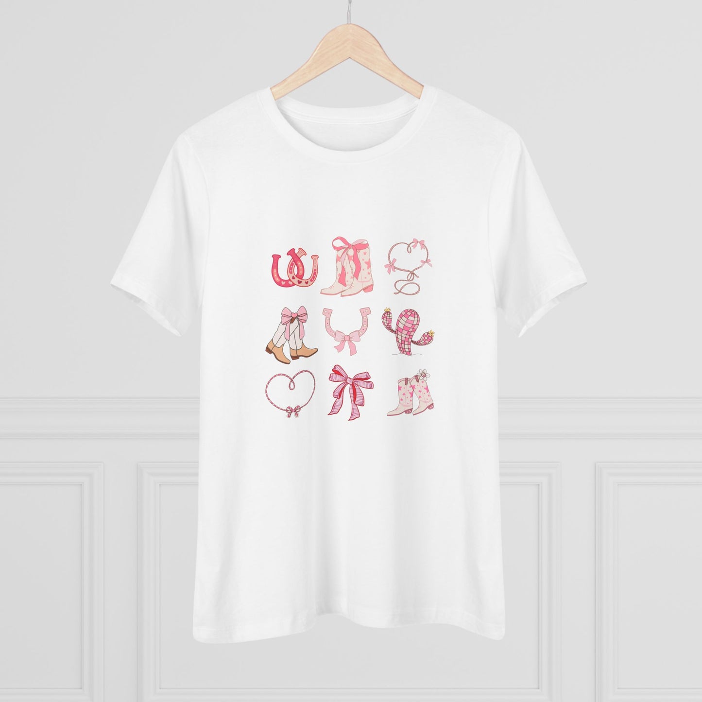 Pink Bows and Boots Cotton Tee