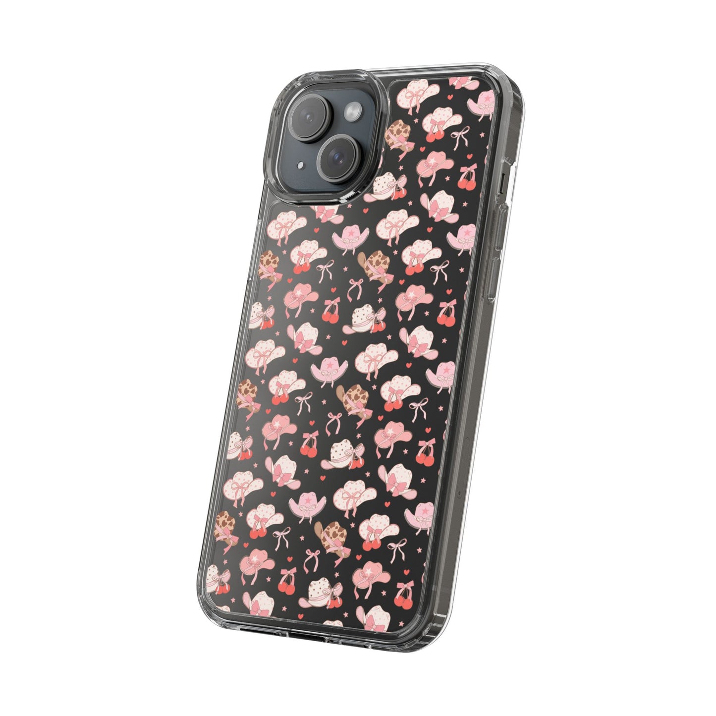 Cute Bow and Hats - Clear Phone Case