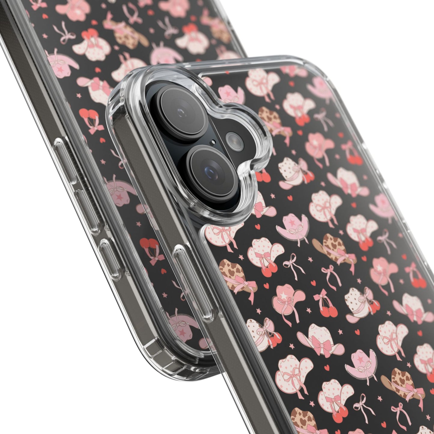 Cute Bow and Hats - Clear Phone Case