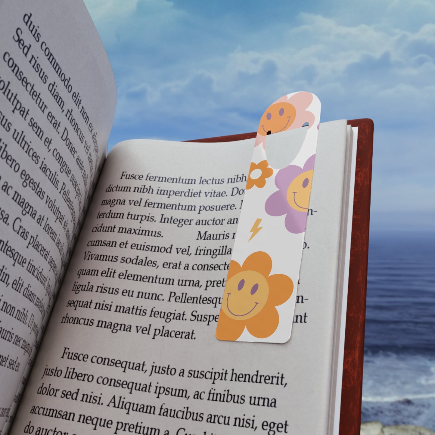 Happy Flower Metal Bookmark