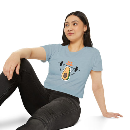 Playful Avocado Workout Crop Top