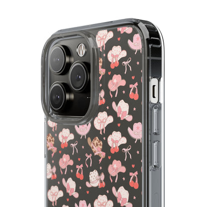 Cute Bow and Hats - Clear Phone Case