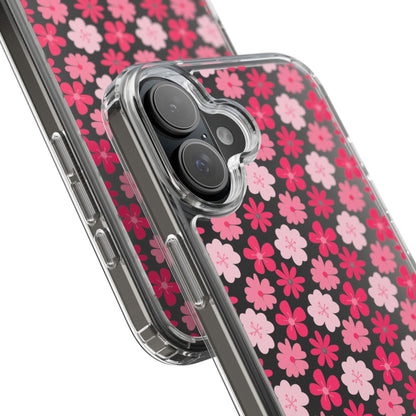 Pink Floral - Clear Phone Case