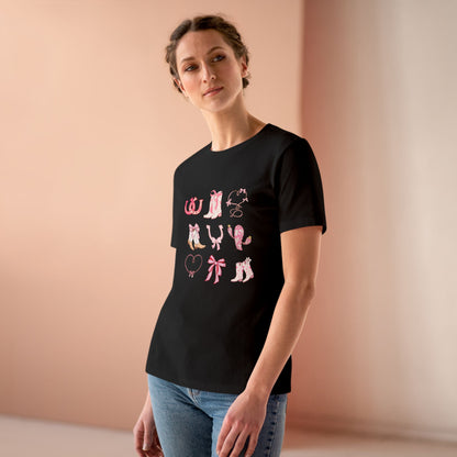 Pink Bows and Boots Cotton Tee