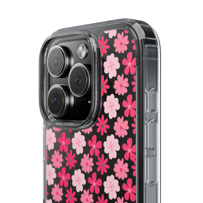 Pink Floral - Clear Phone Case