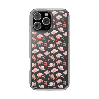 Cute Bow and Hats - Clear Phone Case