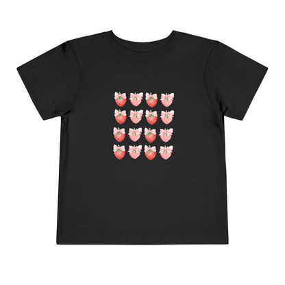 Cute Strawberry Toddler Short Sleeve Tee