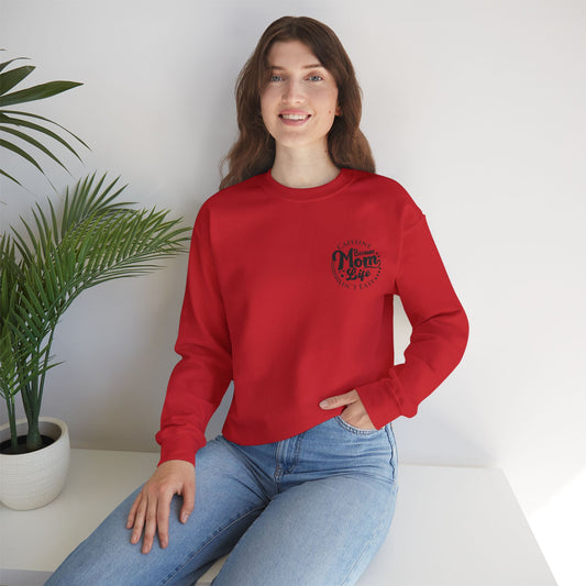 Caffeine & Mom Life Embroidered - Sweatshirt