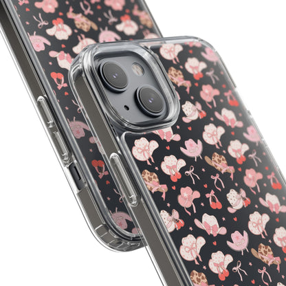 Cute Bow and Hats - Clear Phone Case