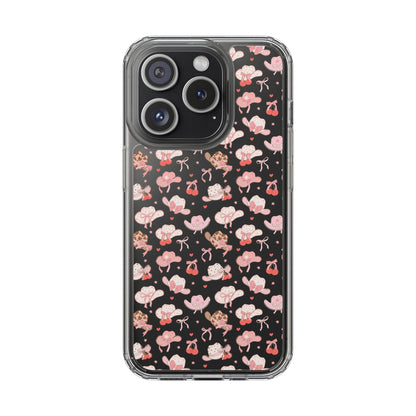 Cute Bow and Hats - Clear Phone Case