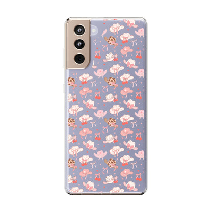 Cute Bow and Hats - Clear Phone Case
