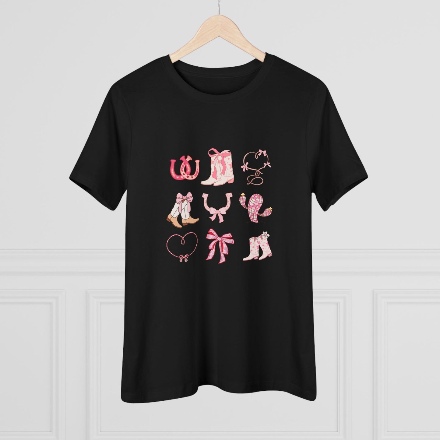 Pink Bows and Boots Cotton Tee