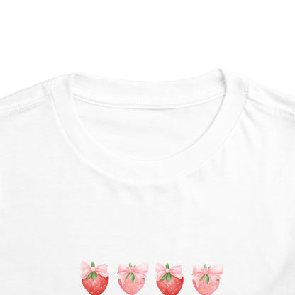 Cute Strawberry Toddler Short Sleeve Tee