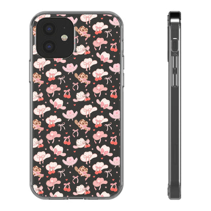 Cute Bow and Hats - Clear Phone Case