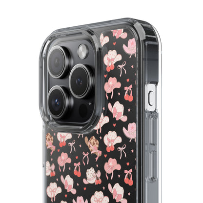 Cute Bow and Hats - Clear Phone Case