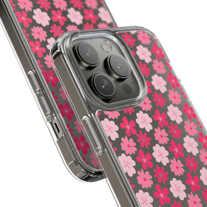 Pink Floral - Clear Phone Case