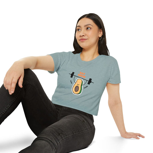 Playful Avocado Workout Crop Top