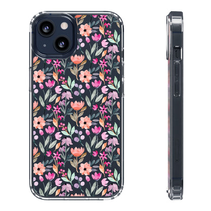 Floral - Clear Phone Case