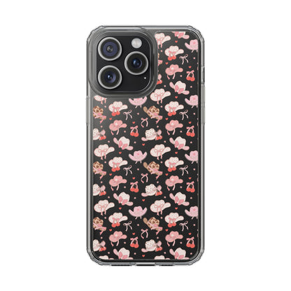 Cute Bow and Hats - Clear Phone Case