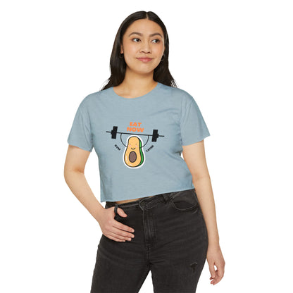 Playful Avocado Workout Crop Top