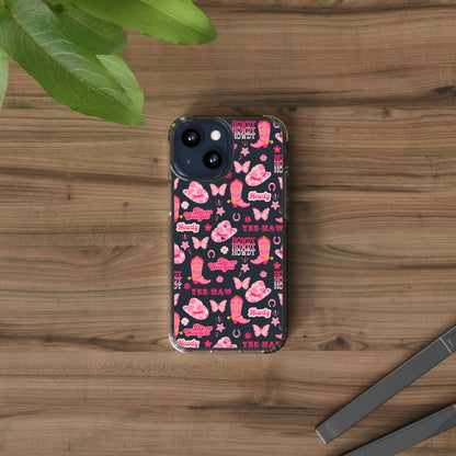 Cute Cowgirl - Clear Phone Case