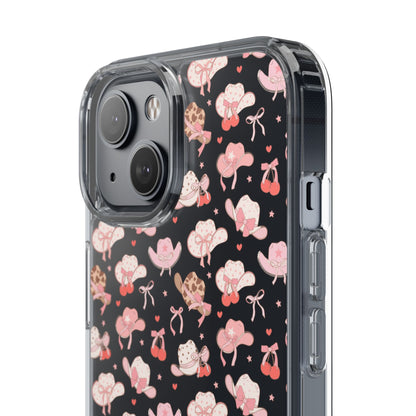 Cute Bow and Hats - Clear Phone Case